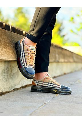 کفش اسنیکر قهوه ای مردانه چرم اصل ByItallanoshoes - کد 930066464