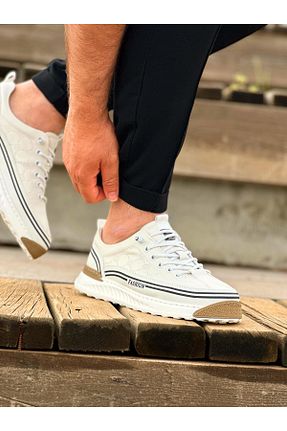 کفش اسنیکر سفید مردانه چرم اصل ByItallanoshoes - کد 930070394