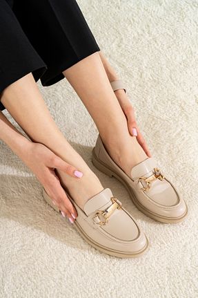 کفش لوفر بژ زنانه پارچه ای Mulini - کد 929947602