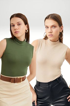 بادی رنگی زنانه یقه ماهیگیر Bipantolon - کد 930076298