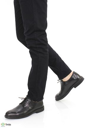 کفش کژوال مشکی مردانه چرم خالص DOCKA - کد 930072881