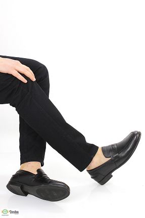 کفش کژوال مشکی مردانه چرم خالص DOCKA - کد 930073026