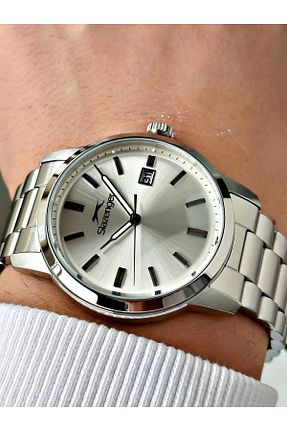 ساعت مچی سفید مردانه 44 میلی متر Slazenger - کد 930106257