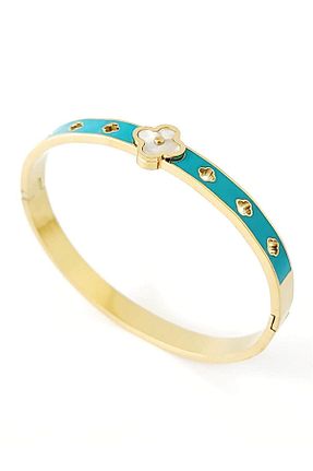 دستبند استیل (فولاد) طلائی زنانه استیل (فولاد) hena - کد 844412050