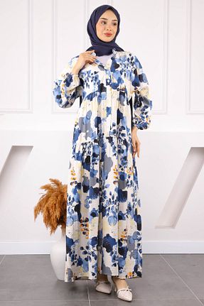 لباس حجاب سرمه ای زنانه رگولار İmajButik - کد 930107388
