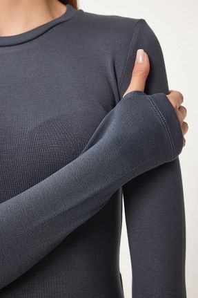 بلوز طوسی زنانه ساده ecotique - کد 930117949