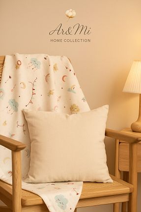 کوسن و روکش کوسن بژ کتان Mihra home colleciton - کد 925912686