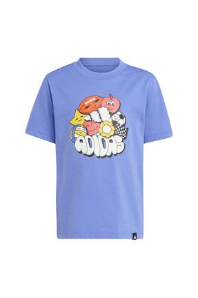 تیشرت اسپرت آبی بچه گانه رگولار adidas - کد 900169428