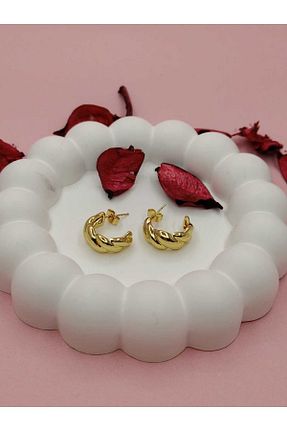 گوشواره استیل (فولاد) زرد زنانه استیل (فولاد) innohomee - کد 930242204