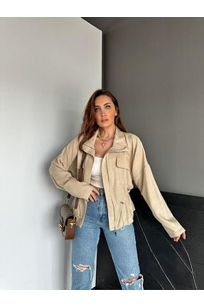کت بژ زنانه رگولار Zerrincan Giyim - کد 930135309
