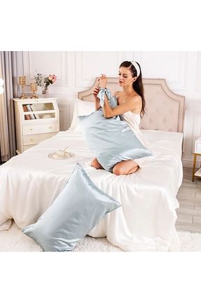 روکش بالش طوسی ابریشم ZAVO - کد 718388739