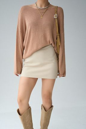 بلوز بژ زنانه ساده LOOSH - کد 930154217