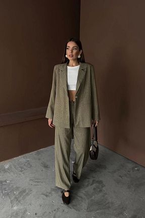 ست بالاتنه و پائین تنه سبز زنانه بافتنی Butik - کد 930355357