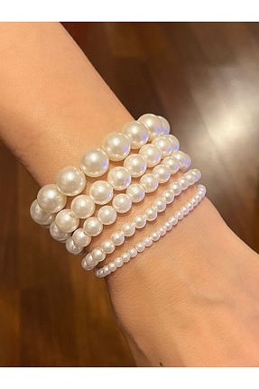 دستبند مروارید سفید مروارید فرهنگی LunaStone - کد 930362725