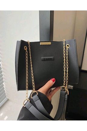 کیف دوشی مشکی زنانه چرم مصنوعی Butik - کد 931074125