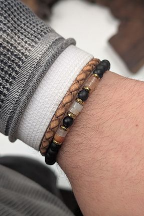 دستبند جواهر رنگی مردانه زیرکن cheetah quality - کد 929634222