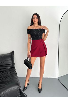 بلوز مشکی زنانه یقه قایقی SBL COLLECTİON - کد 930229289