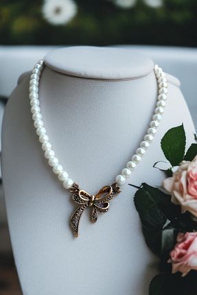 گردنبند مروارید طوسی FAYRA ACCESSORIES - کد 925088621