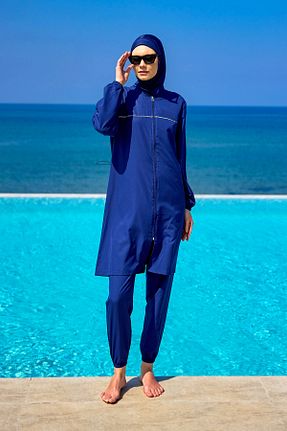 مایو حجاب سرمه ای زنانه ساده Riva Mera - کد 930240753