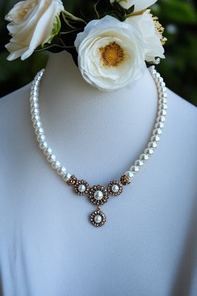 گردنبند مروارید سفید FAYRA ACCESSORIES - کد 839542357