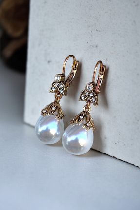 گوشواره مروارید سفید FAYRA ACCESSORIES - کد 867382407