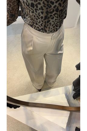 شلوار طوسی زنانه پاچه پهن SEVİNÇ GÜNGÖR - کد 930245724