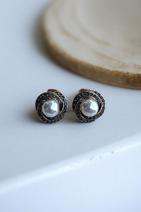 گوشواره مروارید طوسی FAYRA ACCESSORIES - کد 819199132