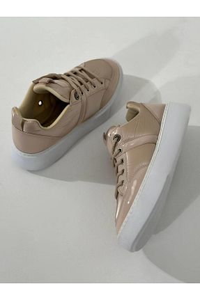 کفش اسنیکر بژ زنانه بند دار Eataly Shoes - کد 763482839