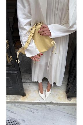 کفش پاشنه بلند کلاسیک بژ زنانه چرم مصنوعی Eataly Shoes - کد 930246108