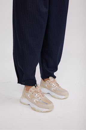 کفش اسنیکر بژ زنانه بند دار Eataly Shoes - کد 729985992