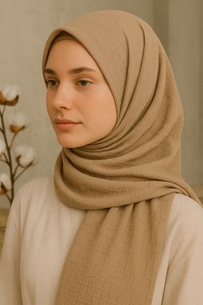 شال بژ زنانه پنبه ای Rell Home - کد 930245599