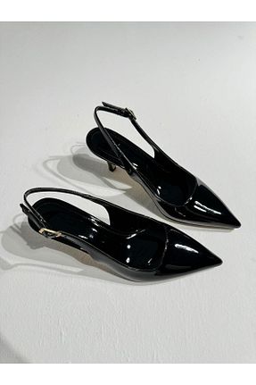 کفش پاشنه بلند کلاسیک مشکی زنانه چرم لاکی Eataly Shoes - کد 787360337