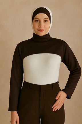 بادی قهوه ای زنانه یقه ماهیگیر mirach - کد 745751670