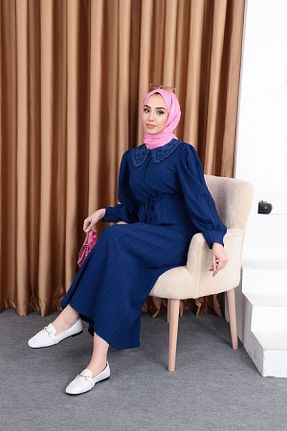 لباس حجاب سرمه ای زنانه Straight Genel Markalar - کد 812079466