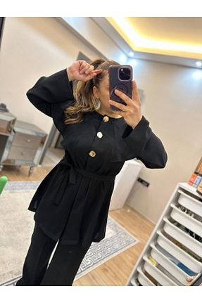 ست بالاتنه و پائین تنه مشکی زنانه بافتنی BERNEO - کد 930308911