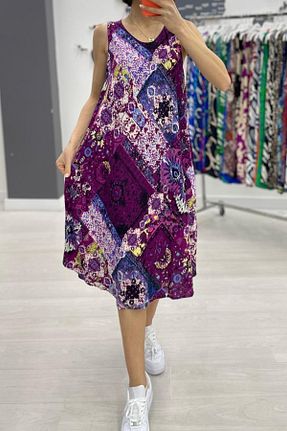 لباس بنفش زنانه بافتنی AYASOFYA OTANTIK - کد 930301438