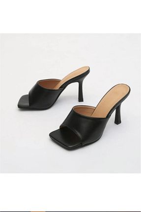 دمپائی مشکی زنانه چرم مصنوعی TrendyAnka - کد 930312504