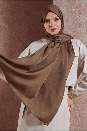 شال قهوه ای زنانه پلی استر Alvina - کد 827594038