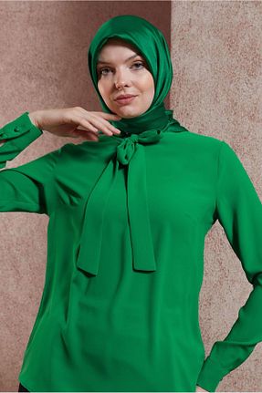 روسری سبز پلی استر Alvina - کد 826478352
