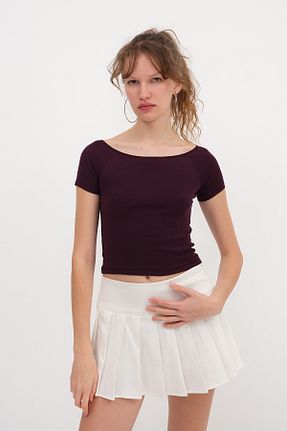 تیشرت طوسی زنانه اسلیم فیت Addax - کد 930344175