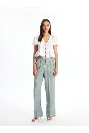 شلوار سبز زنانه کتان LC Waikiki - کد 930348311