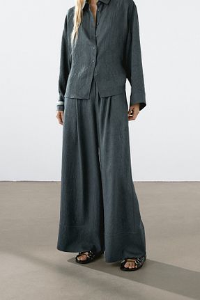 شلوار آبی زنانه بافتنی Massimo Dutti - کد 930355935