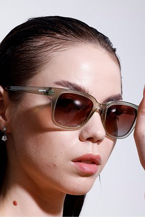 عینک آفتابی خاکی زنانه 53 ilios eyewear - کد 930351869