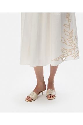 دمپائی سفید زنانه پاشنه نازک İpekyol - کد 930359955