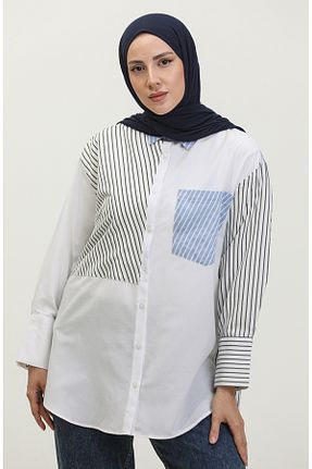 پیراهن حجاب سفید زنانه Relaxed sefamerve - کد 833376145