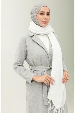 روسری سفید 70 * 180 sefamerve - کد 837976241