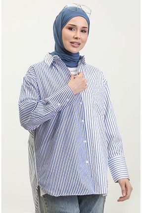 پیراهن حجاب سرمه ای زنانه Relaxed sefamerve - کد 833378145