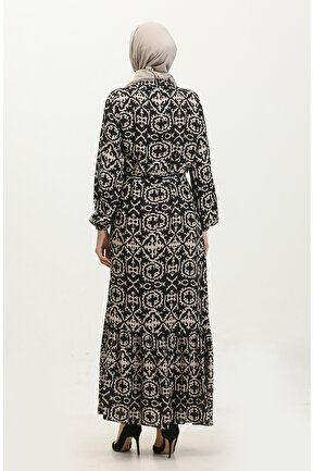 لباس حجاب مشکی زنانه ویسکون sefamerve - کد 833411418