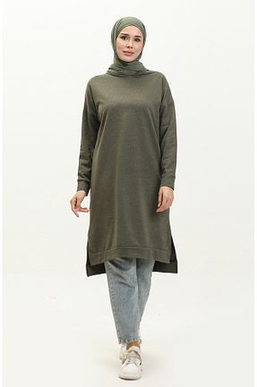 تونیک حجاب سبز زنانه بافتنی sefamerve - کد 834610278