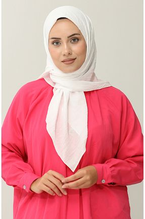 روسری سفید پلی استر sefamerve - کد 837976636